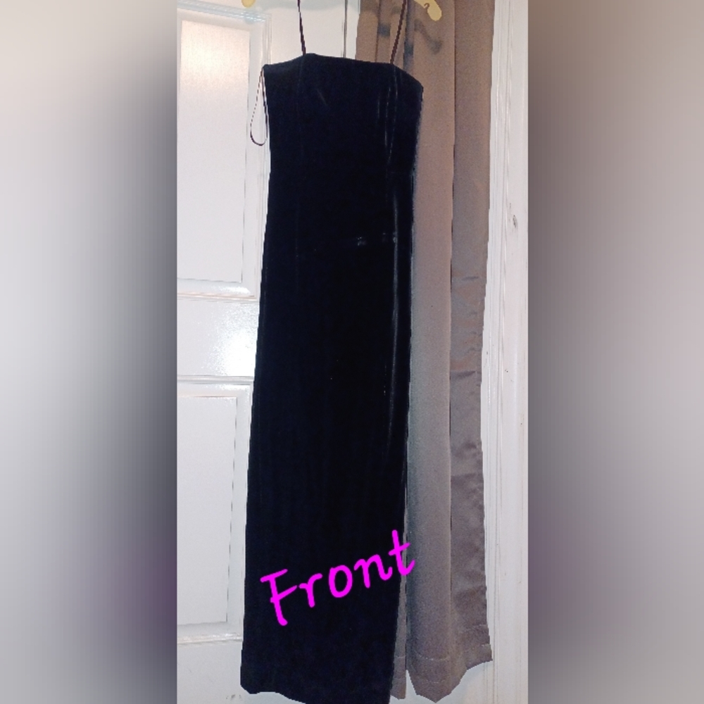 Black velvet dress